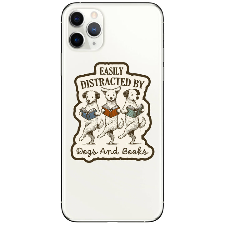 Funny Cute Dog Puppy Book Reading High Quality Vinyl Sticker