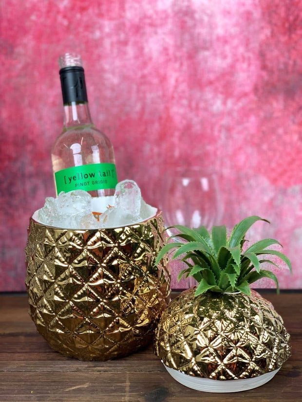 Gold Pineapple Ice Bucket