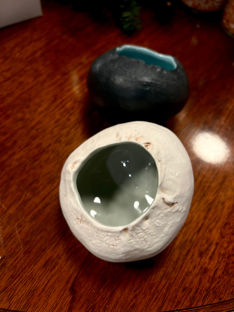 Celadon Turnip Salt Cellar