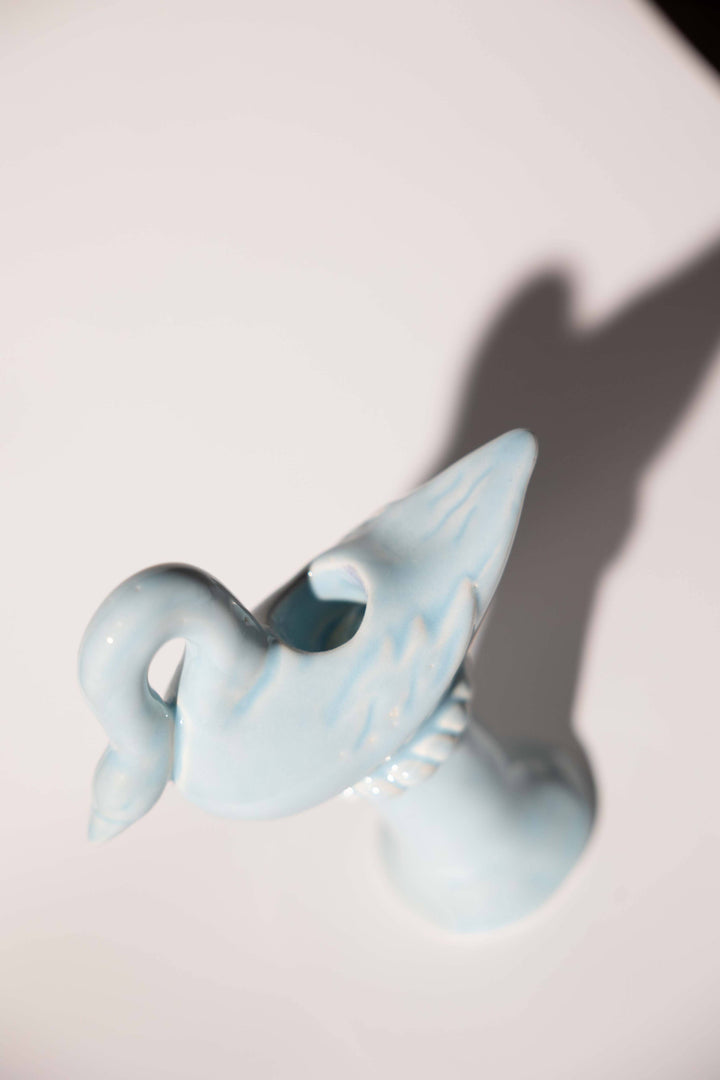 Nordic Swan Candlestick Holder | Blue