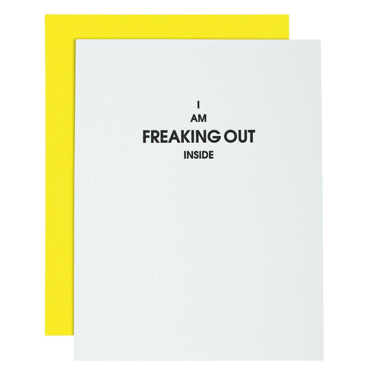 Freaking Out Inside - Everyday Letterpress Card