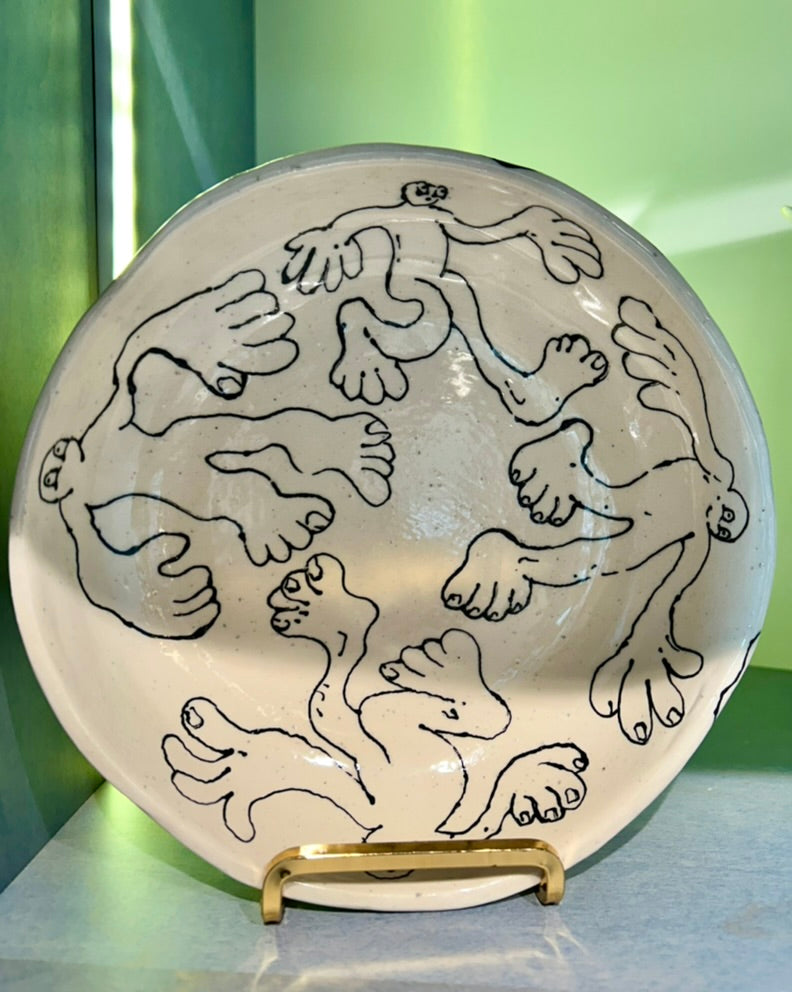 Hand Painted Dancers Bowl