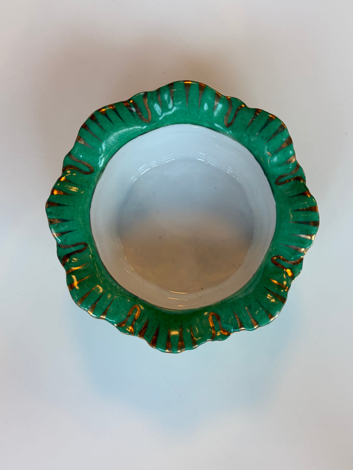 Green & Gold Trinket Dish