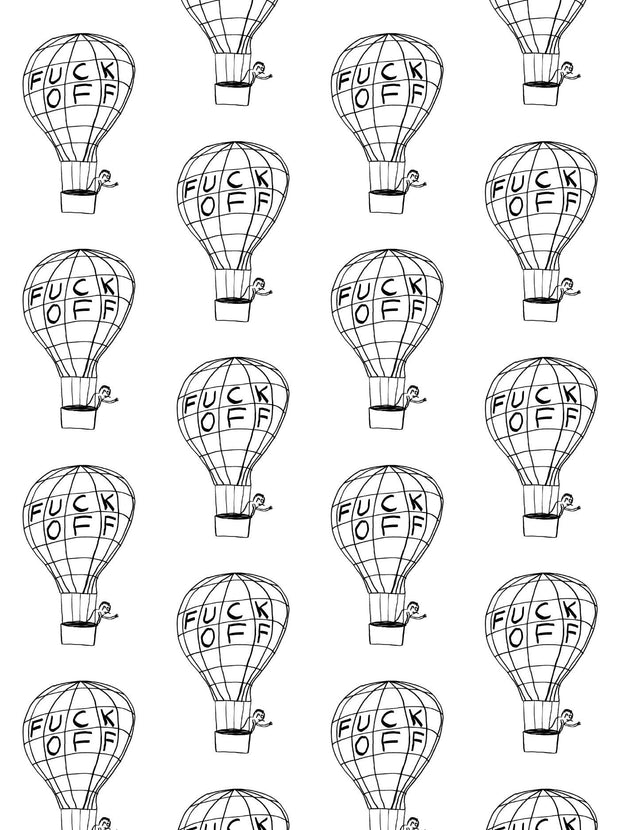 David Shrigley Gift Wrap Balloon **Pack of 2 Sheets Folded**