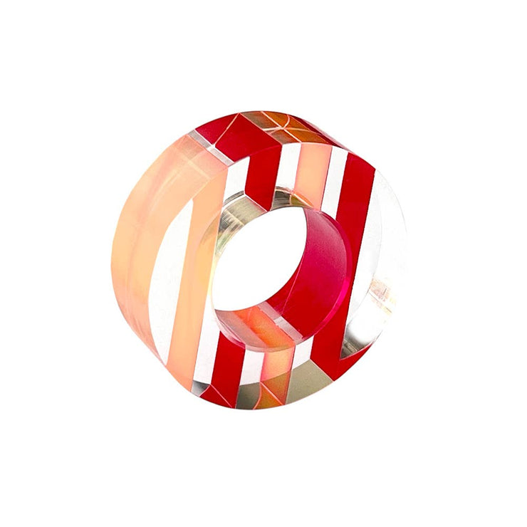 Napkin Rings - Set of 4: Red-Orange / Square