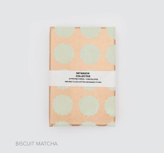 Greeting Card Set in Box: BISCUIT MATCHA