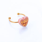 Conversation Heart Ring: Fuck Me