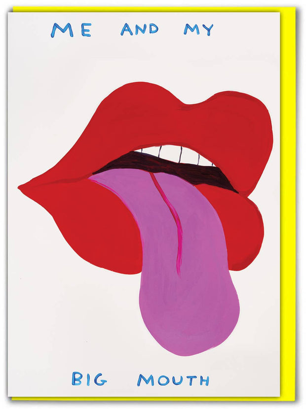 Funny David Shrigley - My Big Mouth Greetings Card