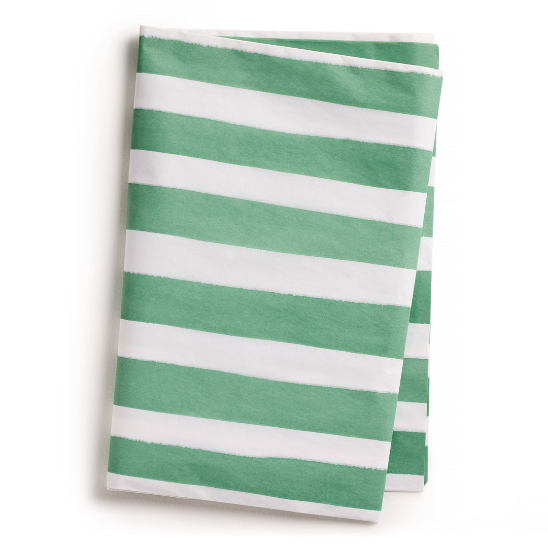 Green and White Stripe Tissue Paper