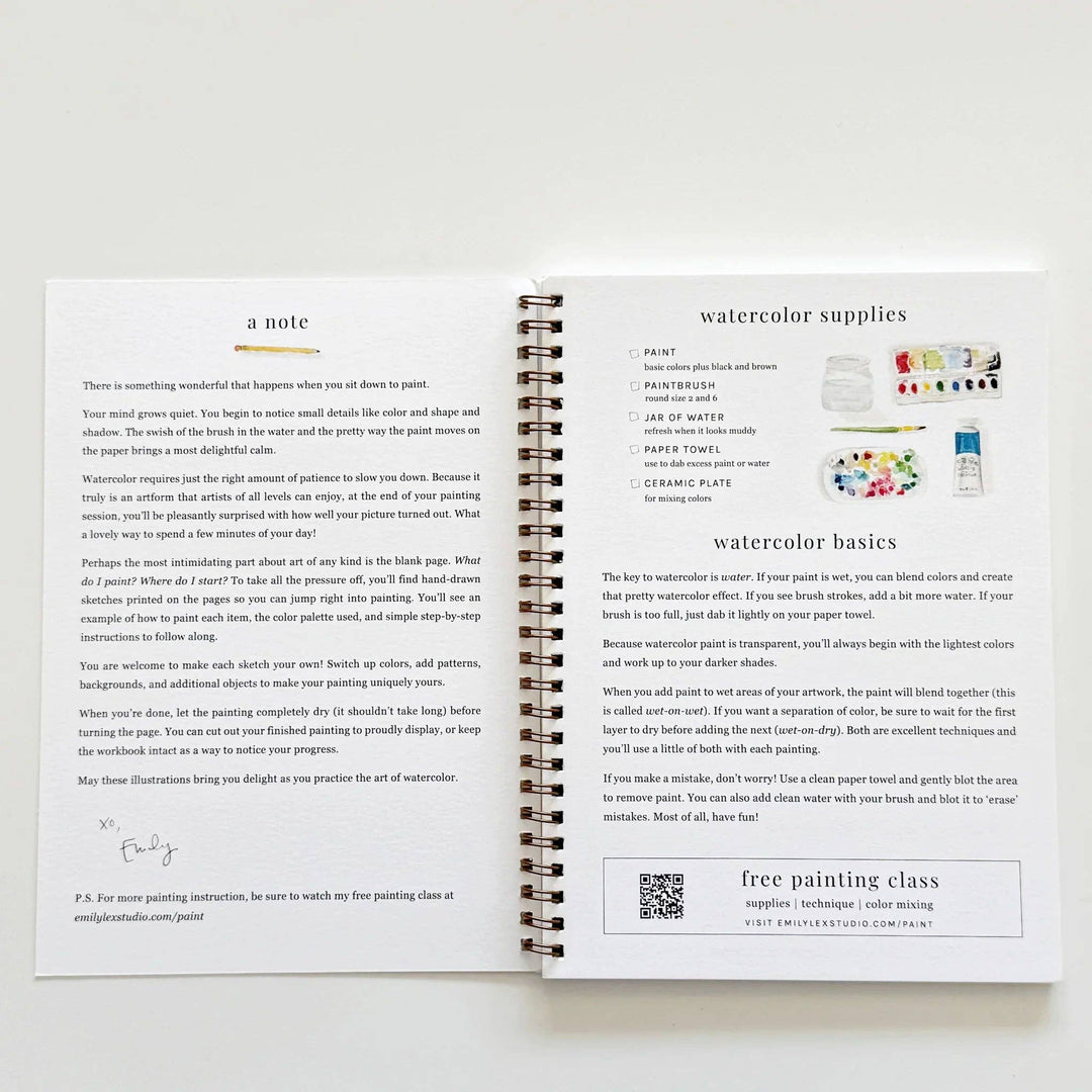 Fruit watercolor workbook