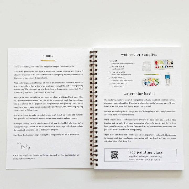 Fruit watercolor workbook