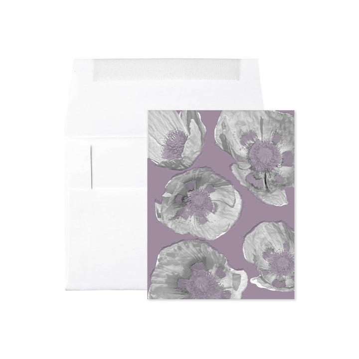 Brooklyn Lavender Poppies Blank Card