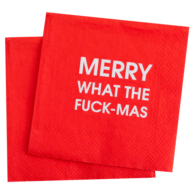 Merry WTF-Mas - Holiday Cocktail Napkins