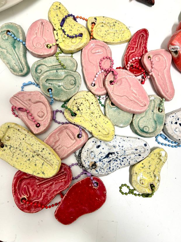 Ceramic Key Key Chains