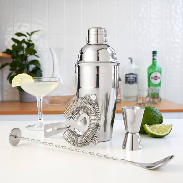 Stainless Steel Barware Set of 4 ASSORTED COLORS