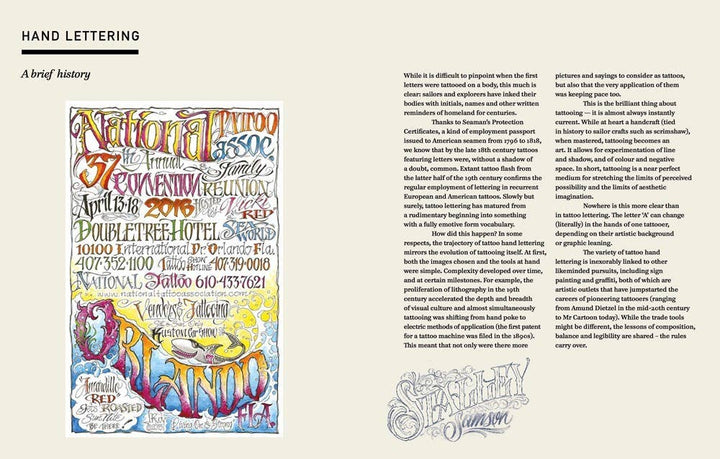 Graphic Art of Tattoo Lettering