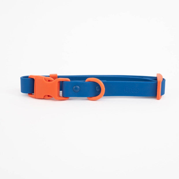 The Fritz Dog Collar : Blue orange / Large