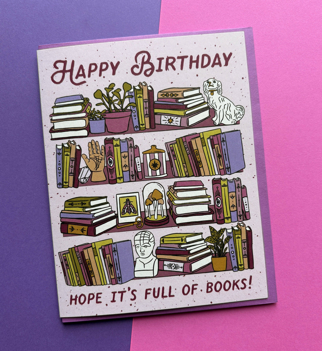 Bookshelf Birthday Card