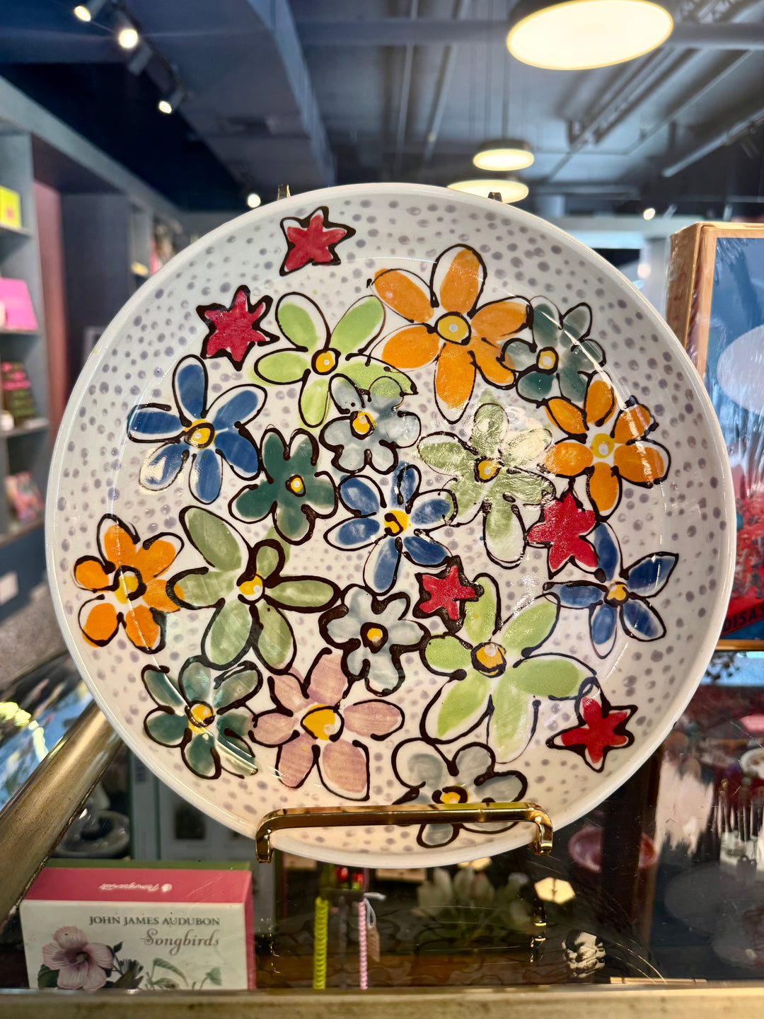 Star Floral Painted Plates