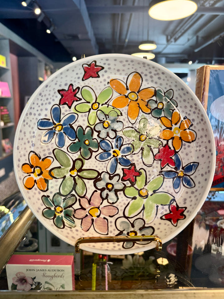 Star Floral Painted Plates