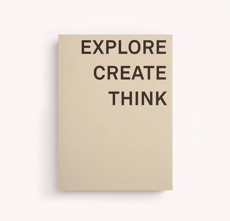 Explore - Create - Think Notebook - Soft Touch Cover - Sand