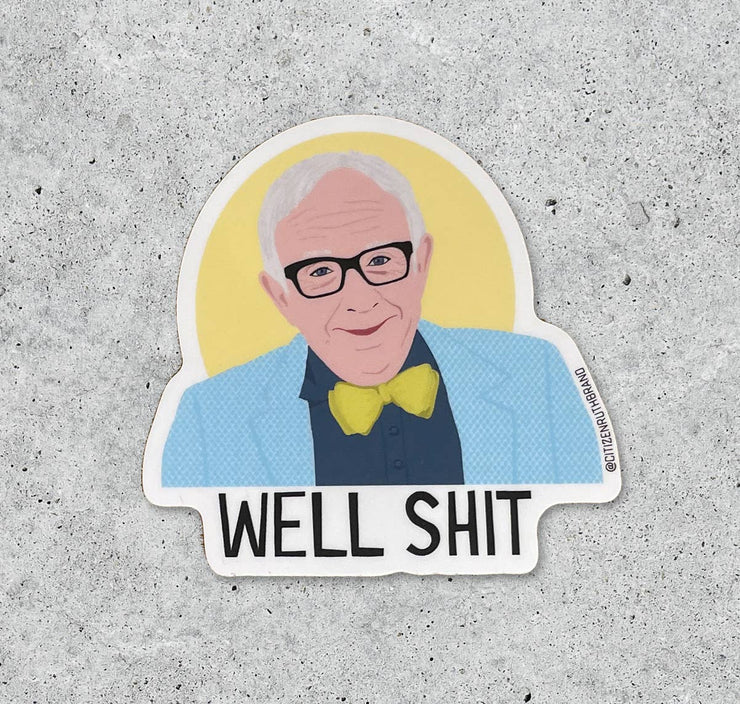 Leslie Jordan Well Shit vinyl sticker
