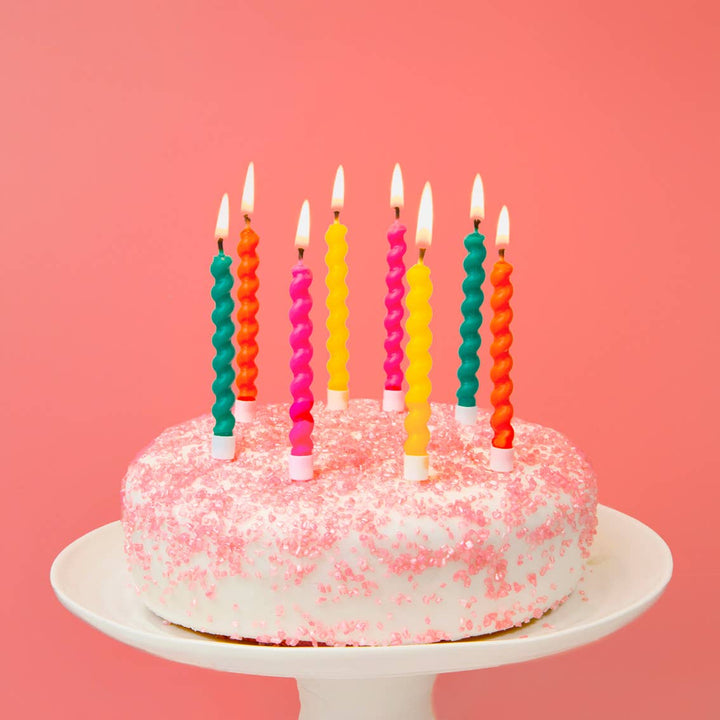 Twisted Rainbow Candles 8 Pack