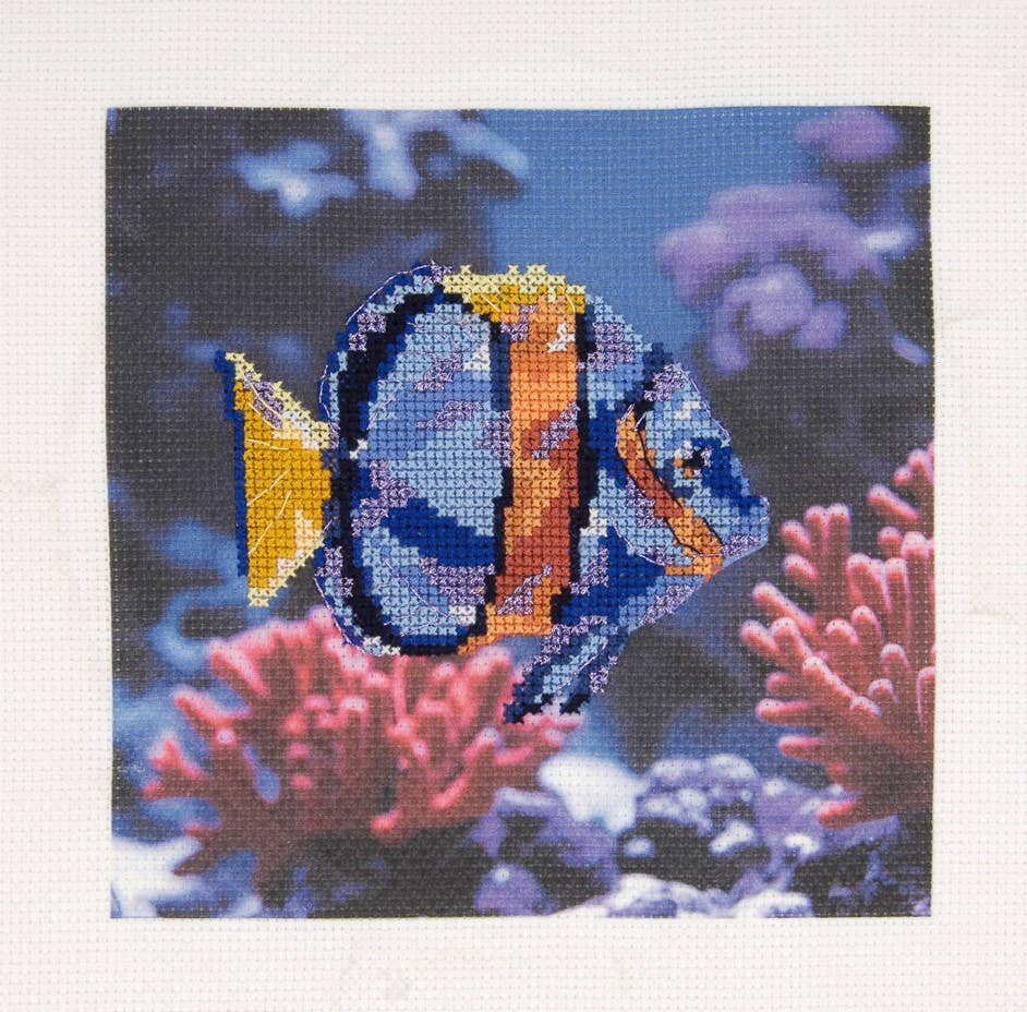 Sealife Scenery Fish Cross Stitch