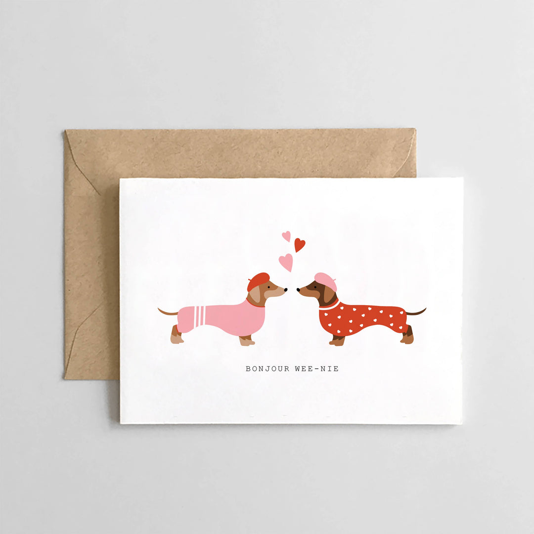 Bonjour Wee-nie -  Paris Design - Valentine's Day Card