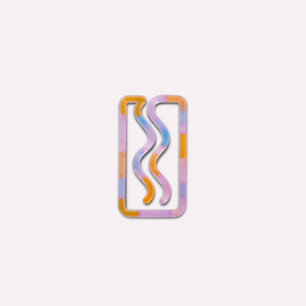 Mini Translucent Miami 3D Printed Bookmark: Multicolour