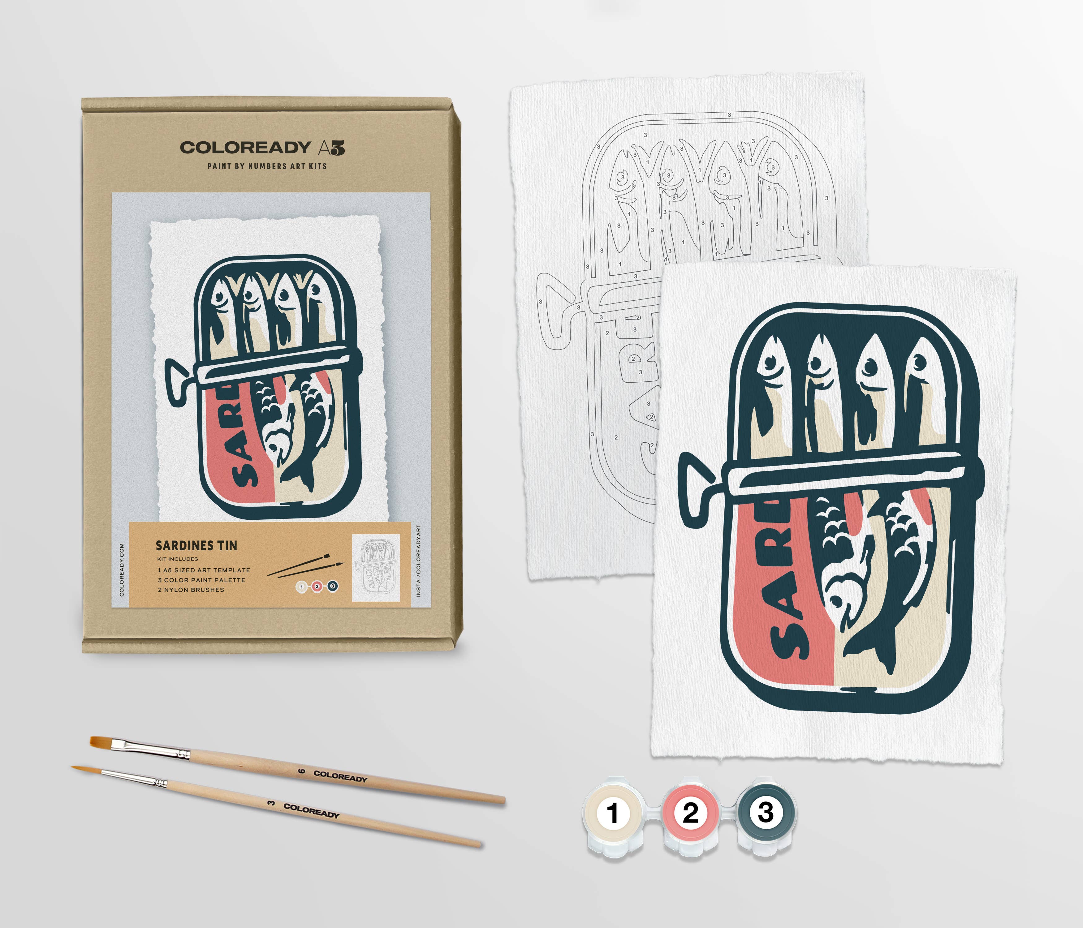 Sardine Tin | Modern Paint By Numbers Kit – A.MANO Brooklyn