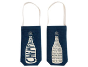 Champagne Single Wine Totes: Denim