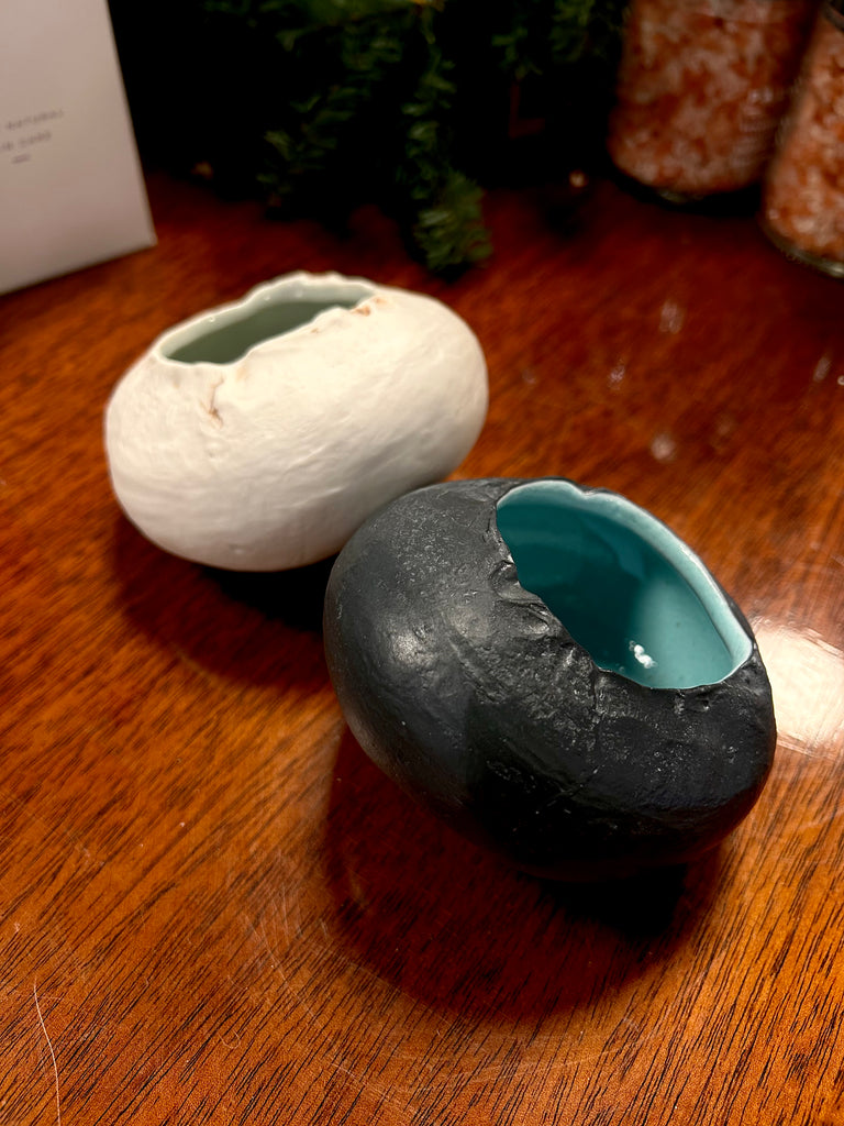 Celadon Turnip Salt Cellar