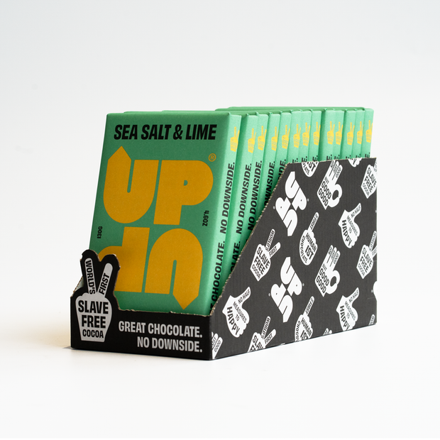 UP & UP Chocolate: Sea Salt & Lime Milk Chocolate Bar