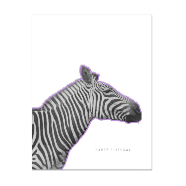 Zebra Happy Birthday Card