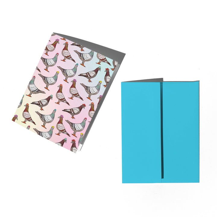 Pigeons Patterned Greeting Card