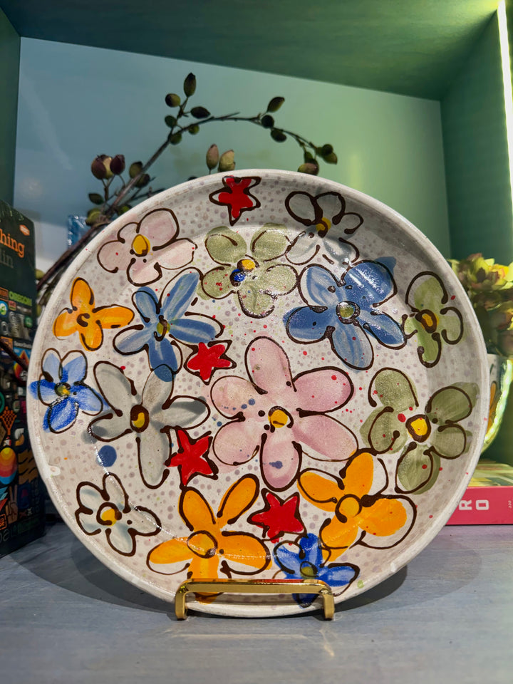 Star Floral Painted Plates
