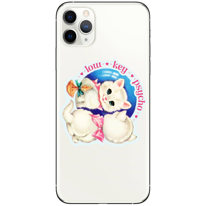 Psycho Kitty Cat Funny Retro High Quality Vinyl Sticker