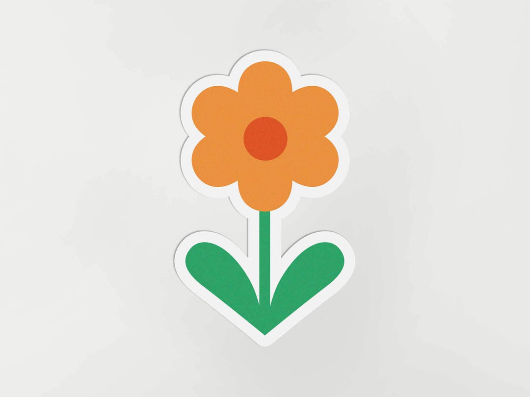 Love Die Cut Flower Sticker