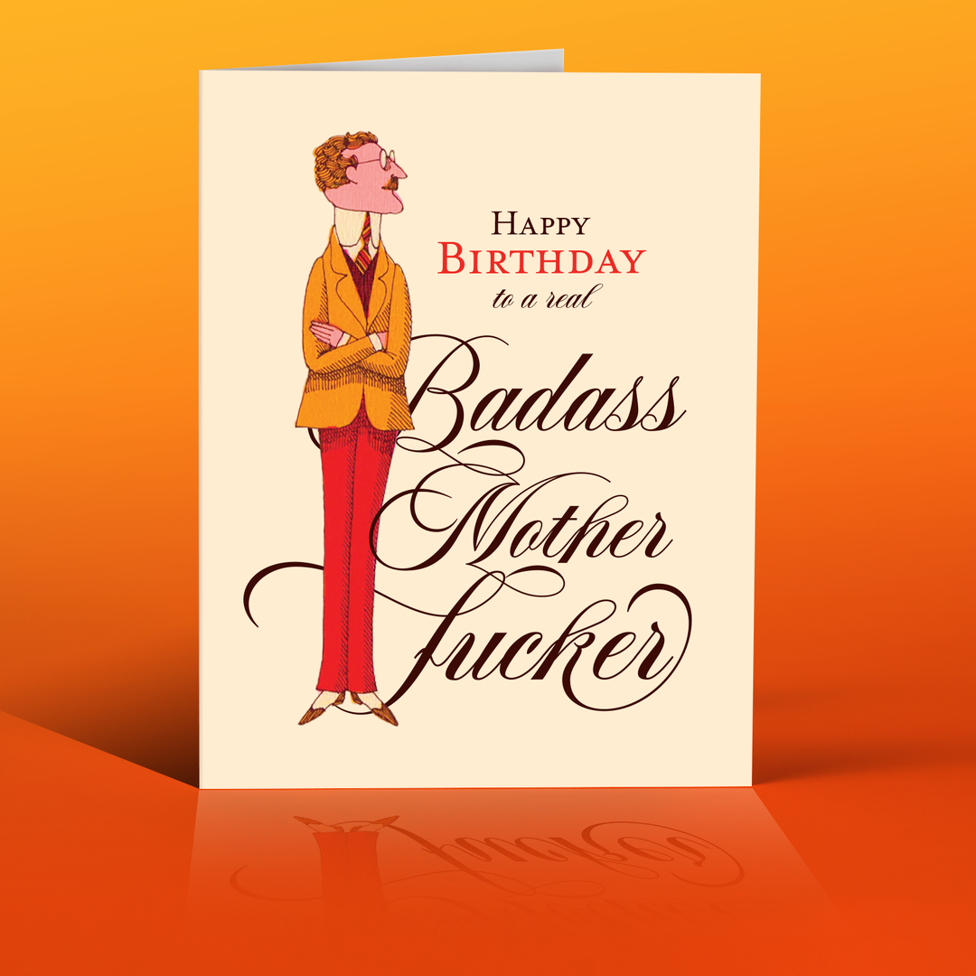 DANDY BADASS MOFO birthday card