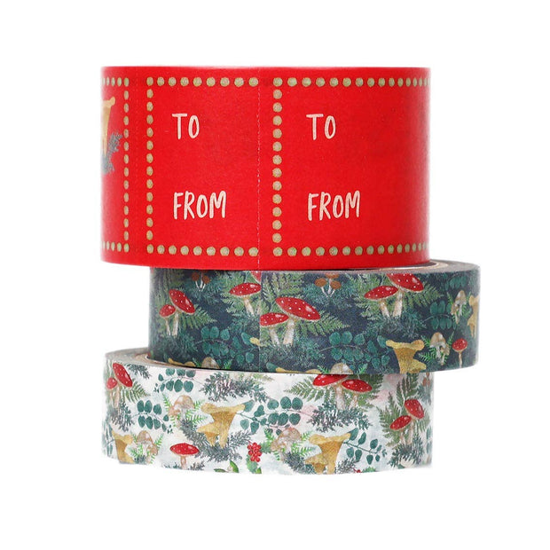 Forest Christmas Paper Tape 3 Pack