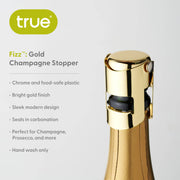 Fizz Chrome Champagne Stopper Silver or Gold
