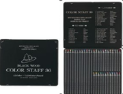 Black Wood Colored Pencil 36 color set