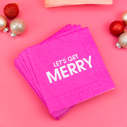 Let's Get Merry - Holiday Cocktail Napkins