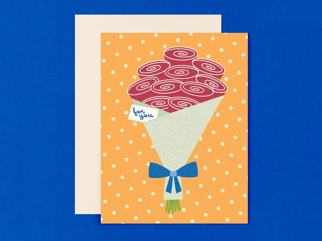 Raspberry Bouquet • For You Rose Bouquet Love Card