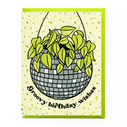 Disco Planter Birthday Card