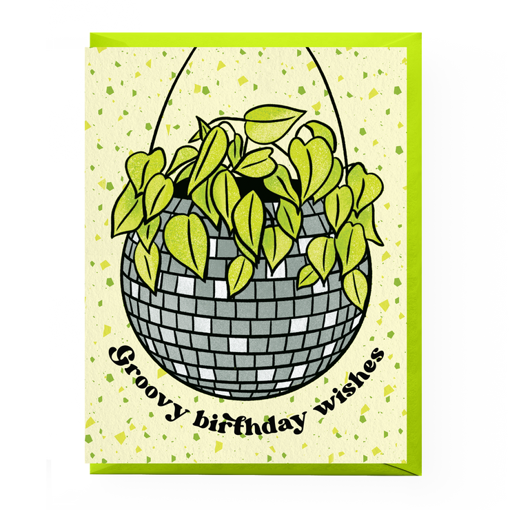 Disco Planter Birthday Card