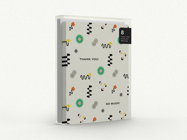 Thank You So Much Floral Pattern Card: Single Card