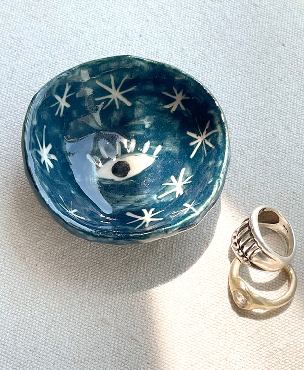 Mystic eyes small trinket dishes: Blue