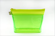 Yellow & Green Vinyl Flat-Bottom Pouch